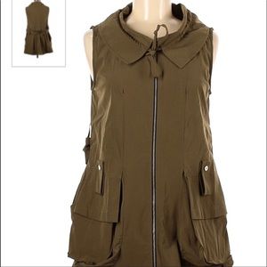 Dzhavael Couture green zip-up vest jacket M